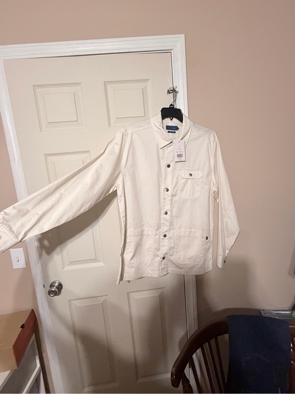 Men's Cream Lightweight Shirt Jacket by Goodfellow & Co